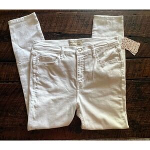 Free People Jeans Straight Leg/Skinny 61855-1651525 Size 31 Destroyed Wh…